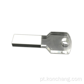 Unidade flash USB de vidro da chave do carro